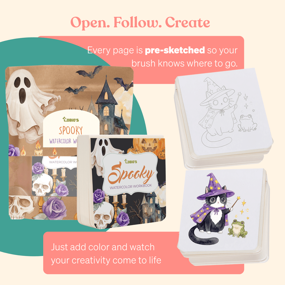 Cuaderno espeluznante de Halloween de Tobio’s