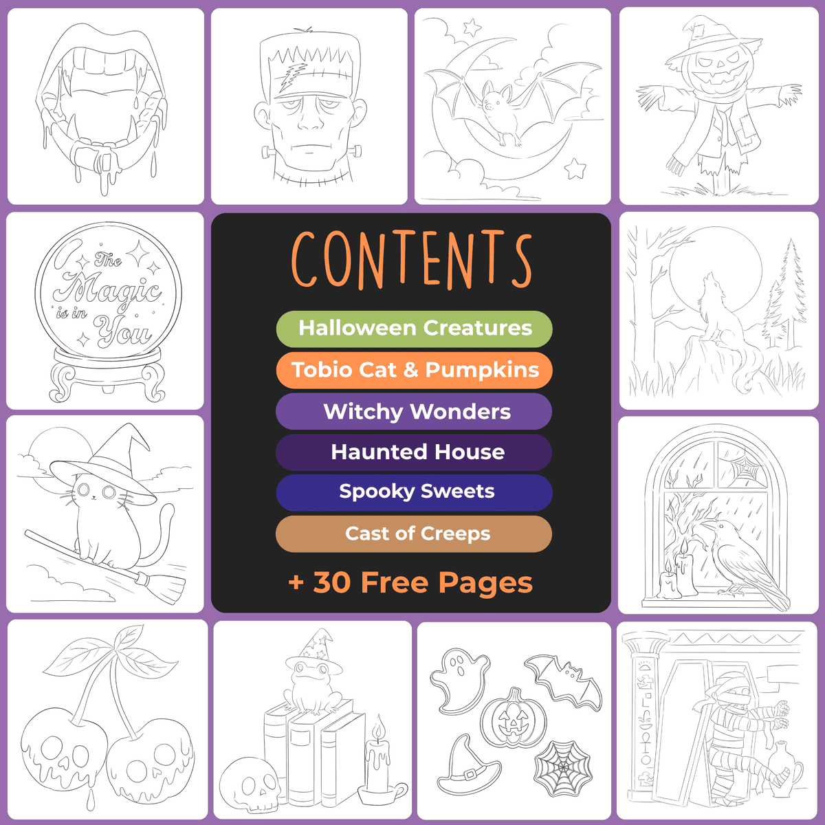 Cuaderno espeluznante de Halloween de Tobio’s