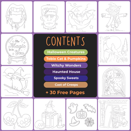 Cuaderno espeluznante de Halloween de Tobio’s