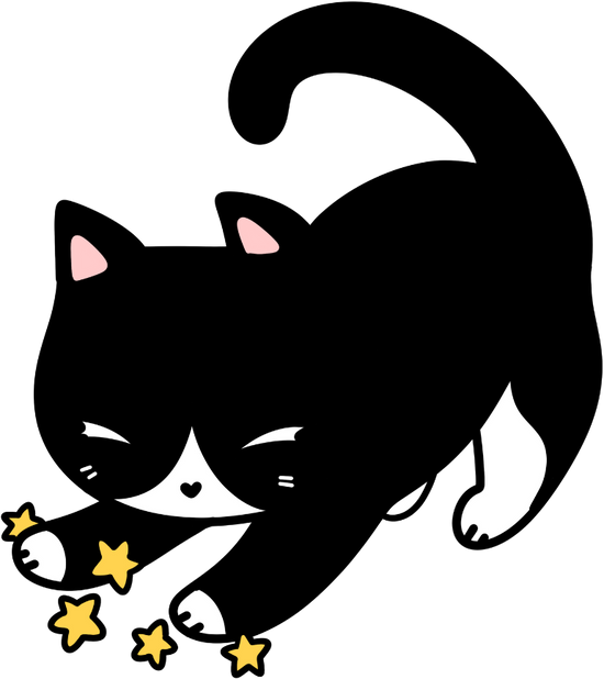 Gato de Tobio's con estrellas